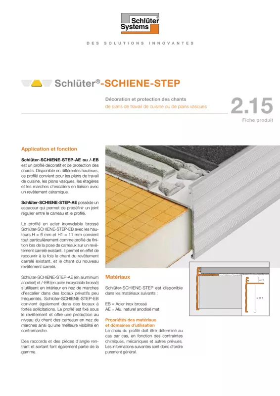 Schlüter-SCHIENE-STEP | Fiche produit 2.15
