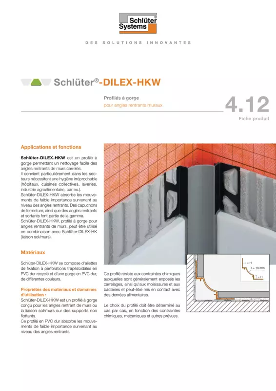 Schlüter-DILEX-HKW | Fiche produit 4.12