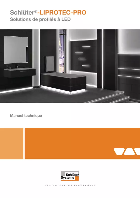 Schlüter-LIPROTEC-PRO - Solutions de profilés à LED | Manuel technique