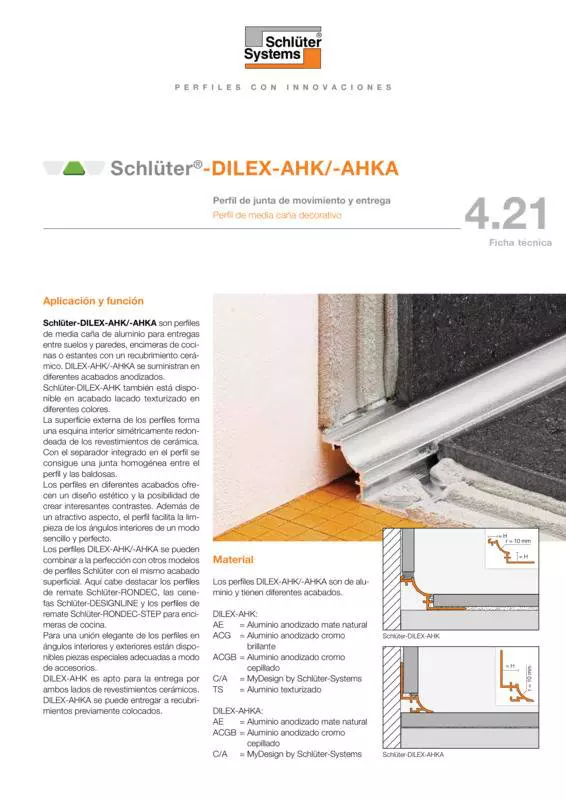 Schlüter-DILEX-AHK /-AHKA | Ficha Técnica 4.21