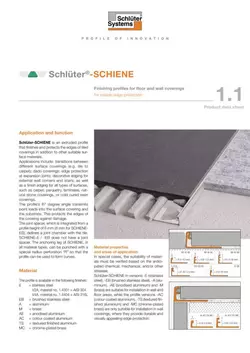 Schlüter-SCHIENE | Product data sheet 1.1