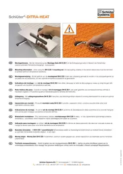 Schlüter-DITRA-HEAT-E ZS 1 - Mounting information