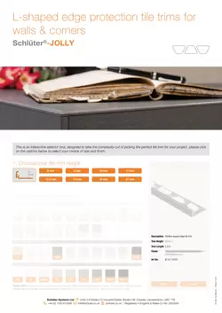 Schlüter-JOLLY | Product Selection Tool