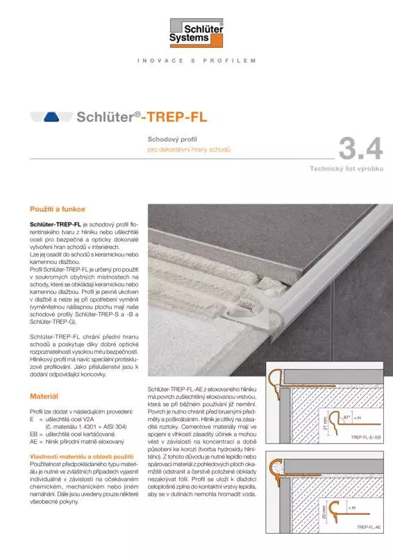 Schlüter-TREP-FL | Technický list výrobku 3.4