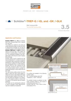 Schlüter-TREP-G /-GL and /-GK /-GLK | Product data sheet 3.5