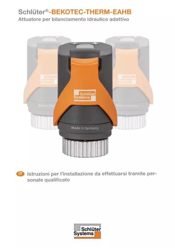 Schlüter-BEKOTEC-THERM-EAHB - Attuatore | Istruzioni per l'installazione