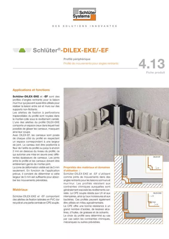 Schlüter-DILEX-EKE /-EF | Fiche produit 4.13