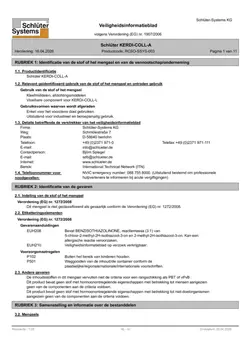 Schlüter-KERDI-COLL-A - Veiligheidsinformatieblad