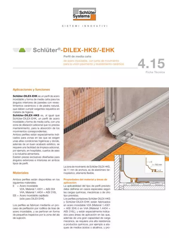 Schlüter-DILEX-HKS /-EHK | Ficha Técnica 4.15