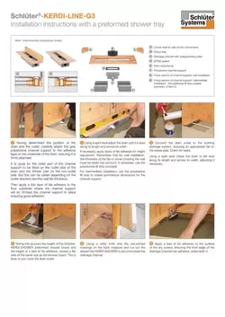 Schlüter-KERDI-LINE-G3 | Installation instructions (preformed shower tray)