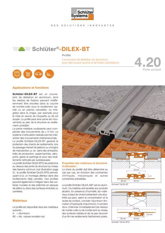 Schlüter-DILEX-BT | Fiche produit 4.20