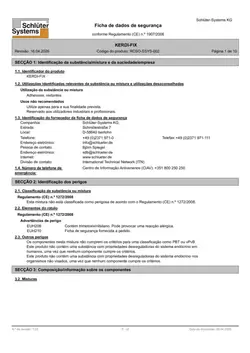 Schlüter-KERDI-FIX - Ficha de dados de segurança
