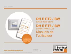 Schlüter-DITRA-HEAT-E Thermostat RT2/BW & RT6/BW - Manuels de l’utilisateur