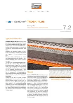 Schlüter-TROBA-PLUS | Product data sheet 7.2