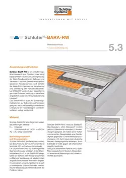 Schlüter-BARA-RW | Produktdatenblatt 5.3
