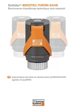 Schlüter-BEKOTEC-THERM-EAHB - Instructions de mise en oeuvre pour professionnels agrées et qualifiés