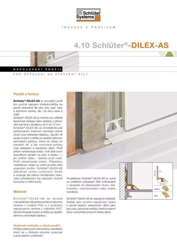 Schlüter-DILEX-AS | Technický list výrobku 4.10