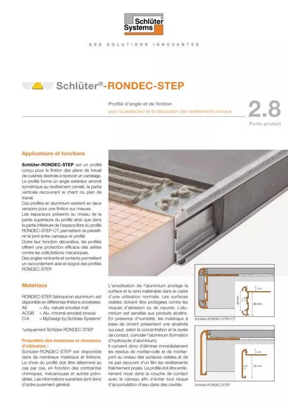 Schlüter-RONDEC-STEP | Fiche produit 2.8