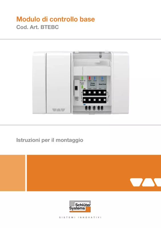 Schlüter-BEKOTEC-THERM-EBC - Modulo di controllo base | Istruzioni per il montaggio