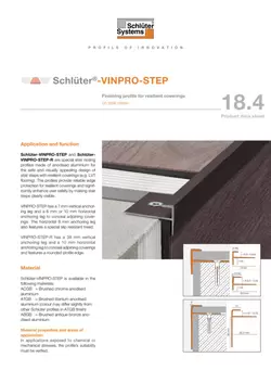Schlüter-VINPRO-STEP | Product data sheet 18.4