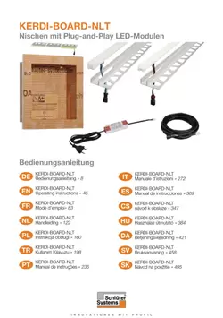 Schlüter-KERDI-BOARD-NLT - Nicher med plug-and-play LED-moduler | Betjeningsvejledning