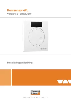 Schlüter-BEKOTEC-THERM-ERWL/BW - Rumsensor-WL | Installeringsvejledning