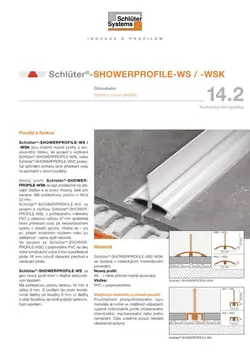 Schlüter-SHOWERPROFILE-WS /-WSK | Technický list výrobku 14.2