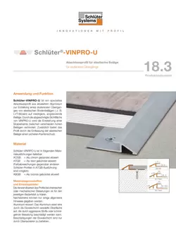 Schlüter-VINPRO-U | Produktdatenblatt 18.3 Schlüter-VINPRO-U | Produktdatenblatt 18.3