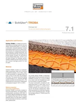 Schlüter-TROBA | Product data sheet 7.1