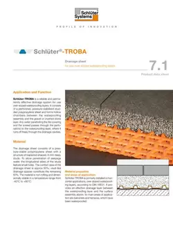 Schlüter-TROBA | Product data sheet 7.1 Schlüter-TROBA | Product data sheet 7.1