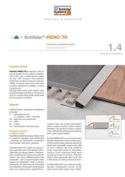 Schlüter-RENO-TK | Technický list výrobku 1.4