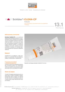 Schlüter-CLEAN-CP | Ficha Técnica 13.1
