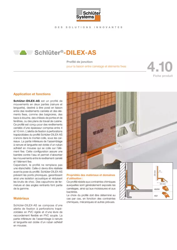 Schlüter-DILEX-AS | Fiche produit 4.10