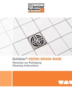 Schlüter-KERDI-DRAIN-BASE - Rengøringsvejledning