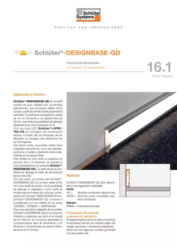 Schlüter-DESIGNBASE-QD | Ficha Técnica 16.1