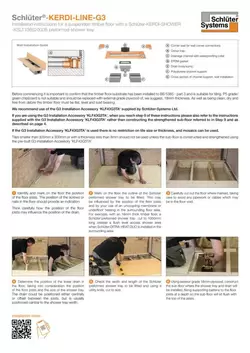 Schlüter-KERDI-LINE-G3 | Installation instructions (suspended timber floor)