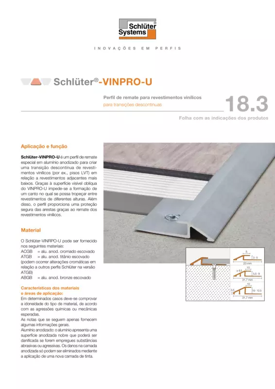 Schlüter-VINPRO-U | Ficha de dados do produto 18.3
