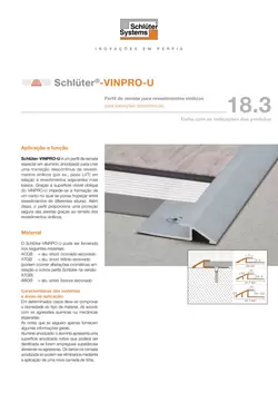 Schlüter-VINPRO-U | Ficha de dados do produto 18.3 Schlüter-VINPRO-U | Ficha de dados do produto 18.3