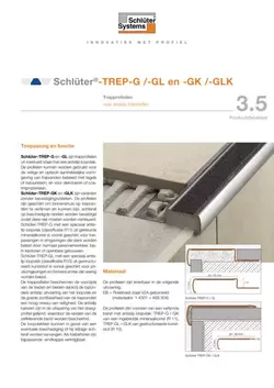 Schlüter-TREP-G /-GL en -GK /-GLK | Productdatablad 3.5 Schlüter-TREP-G /-GL en -GK /-GLK | Productdatablad 3.5