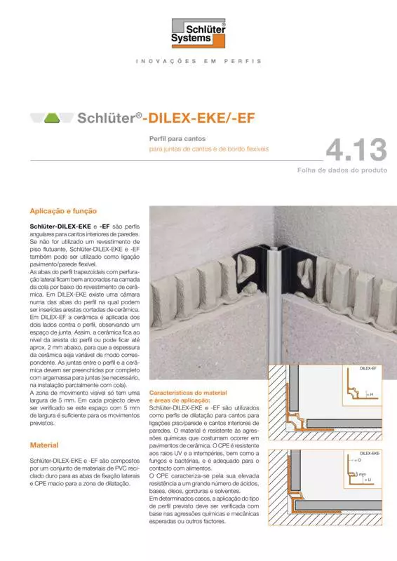 Schlüter-DILEX-EKE /-EF | Ficha de dados do produto 4.13