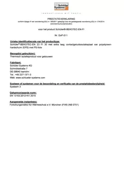 Schlüter-BEKOTEC-EN-FI DoP-011 – Prestatieverklaring