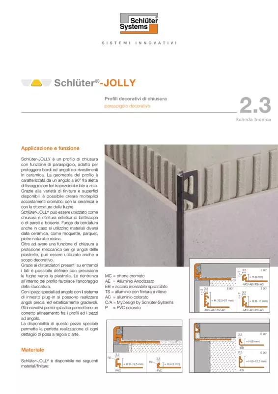 Schlüter-JOLLY | Scheda tecnica 2.3