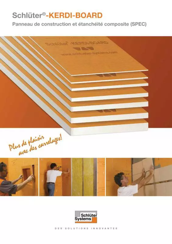 Schlüter-KERDI-BOARD - Panneau de construction et étanchéité composite
