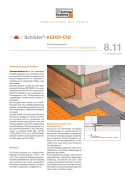 Schlüter-KERDI-CID | Produktdatenblatt 8.11