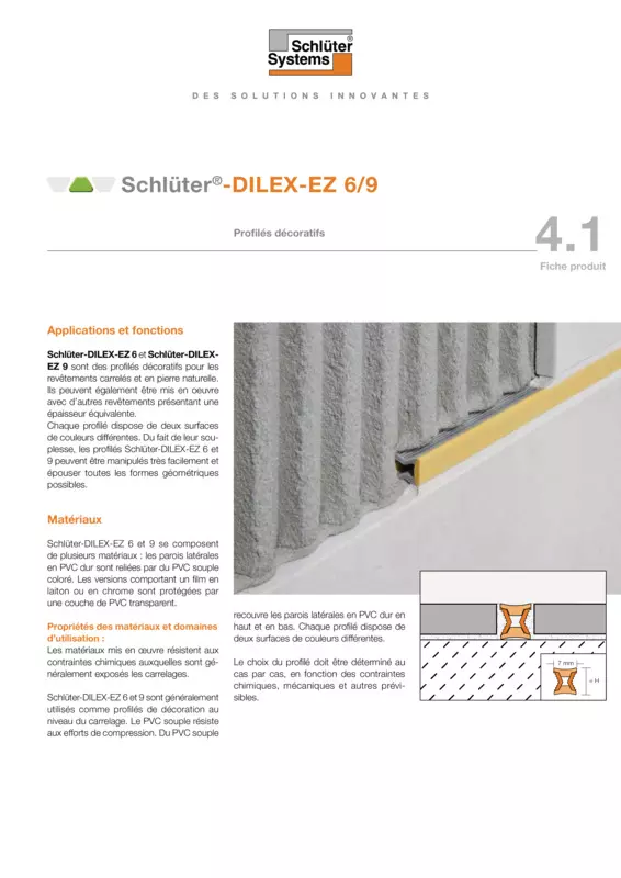 Schlüter-DILEX-EZ 6/9 | Fiche produit 4.1