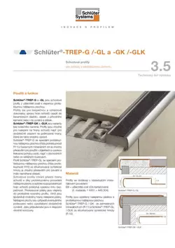 Schlüter-TREP-G /-GL a /-GK /-GLK | Technický list výrobku 3.5