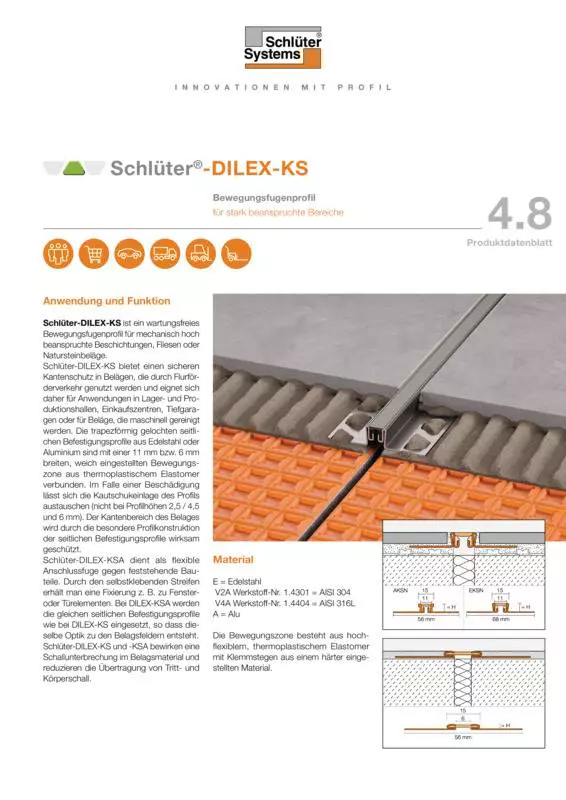 Schlüter-DILEX-KS | Produktdatenblatt 4.8