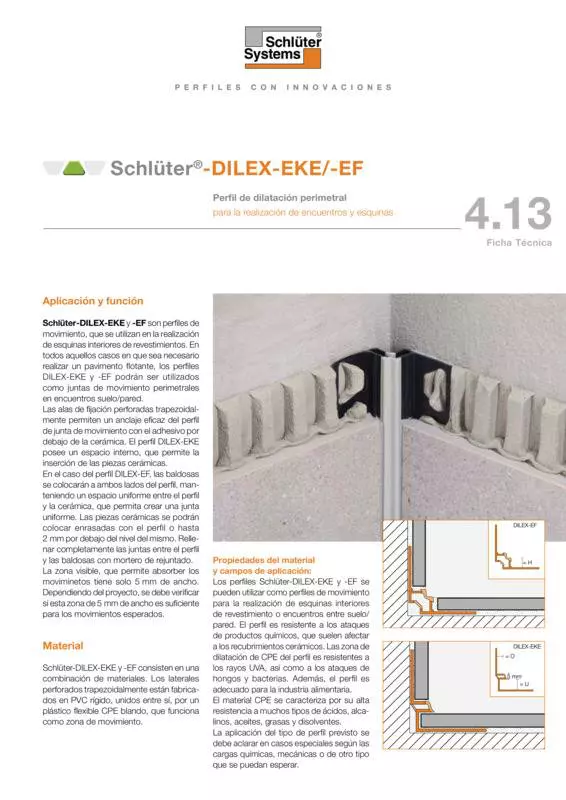 Schlüter-DILEX-EKE /-EF | Ficha Técnica 4.13