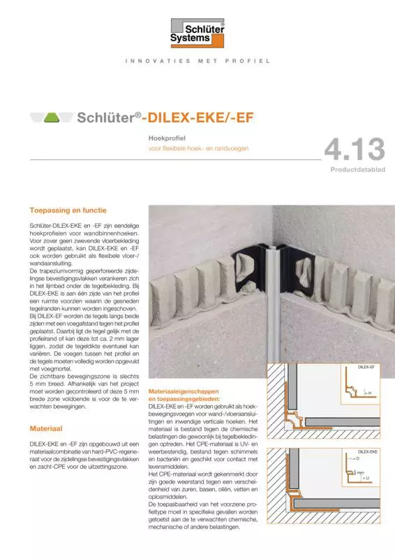 Schlüter-DILEX-EKE /-EF | Productdatablad 4.13