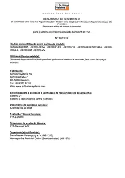 Schlüter-DITRA DoP-012 - Declaração de Desempenho